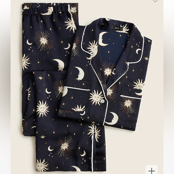 Easy-luxe eco long-sleeve pajama set in twinkling sky print sun moon size medium - Picture 2 of 12